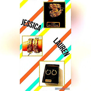 🆕 Jessica Lauren Rounded 18K Plated Earrings